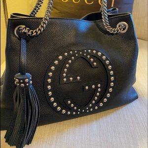 gucci studded handbag